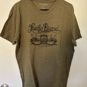 Lucky Brand Olive Green Graphic Men's Tee